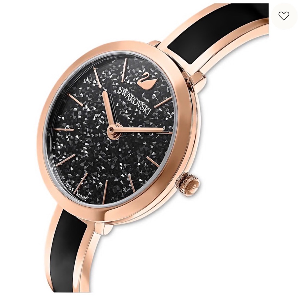 Swarovski Black and Rose Gold Women's Watch - Picture 4 of 5